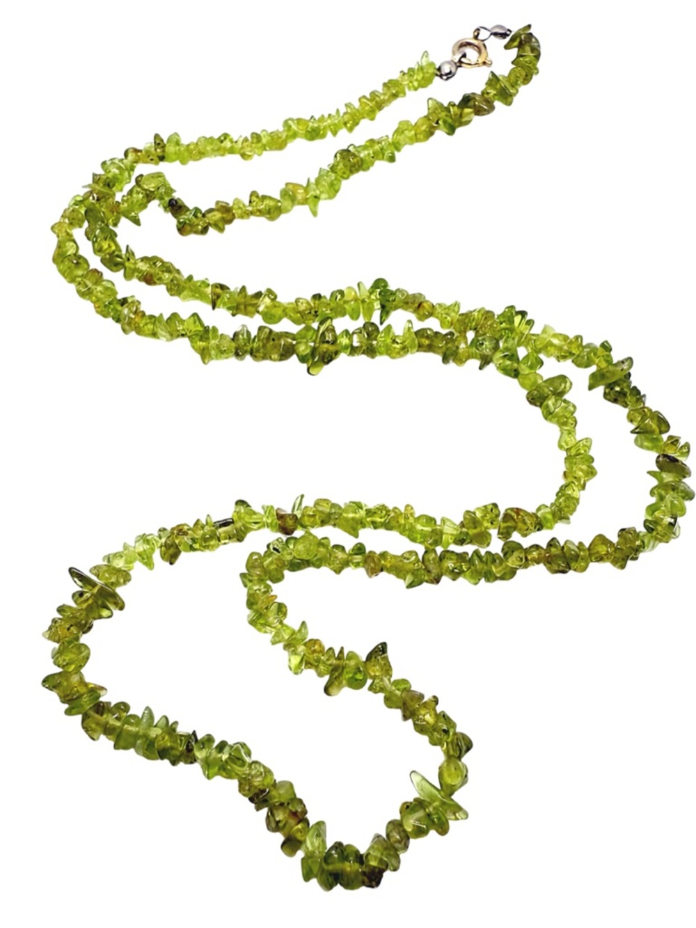 Gorgeous Vibrant Green Peridot Hand Crafted Bead Necklace!